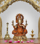 Brass Lord Ganesha Sculpture Hindu Deity (Height 7.5 Inch)