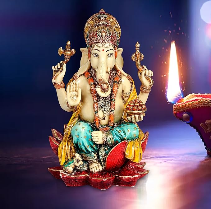Resin Lord Ganesha Murti (Height : 7 inch)