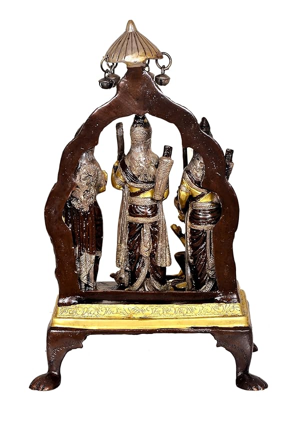 Brass Ram Darbar Statue (Height 13.5 Inches)