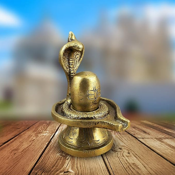 Lord Shiva Lingam Sculpture (Height 3 Inch) Mandir Setting