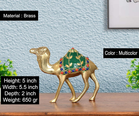 Brass Camel Figurine Showpiece (Height : 5 inch)