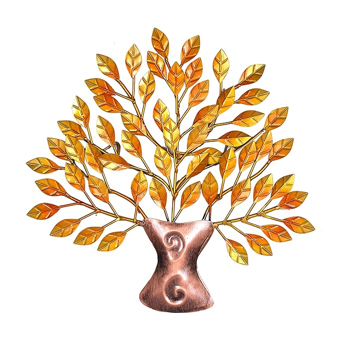 Iron Wall Hanging Tree Wall Decor (Height: 15.5 Inches)