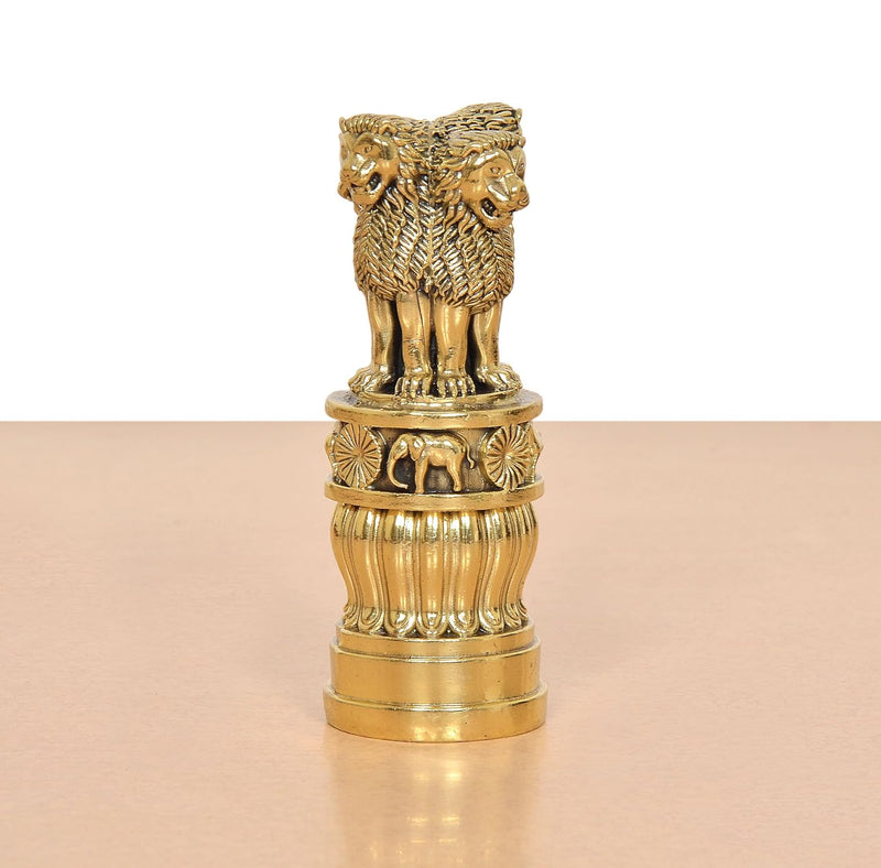 Superfine Brass Ashoka Stambh (Height: 4 Inch)