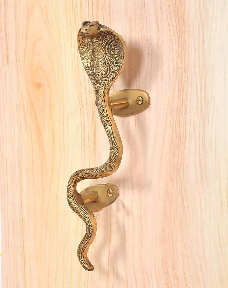 Brass Snake Design Door Handle (Pack of 1) (Height : 8.5 inch)