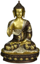 Brass Lord Buddha Statue in Abhaya Mudra (Height: 13 inches)