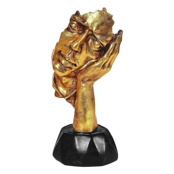 Resin Thinking Man Statue Showpiece (Height 12 Inches) Mandir Setting