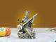 Bronze Maa Saraswati Statue Suited for School Bag (Height 3 Inch)