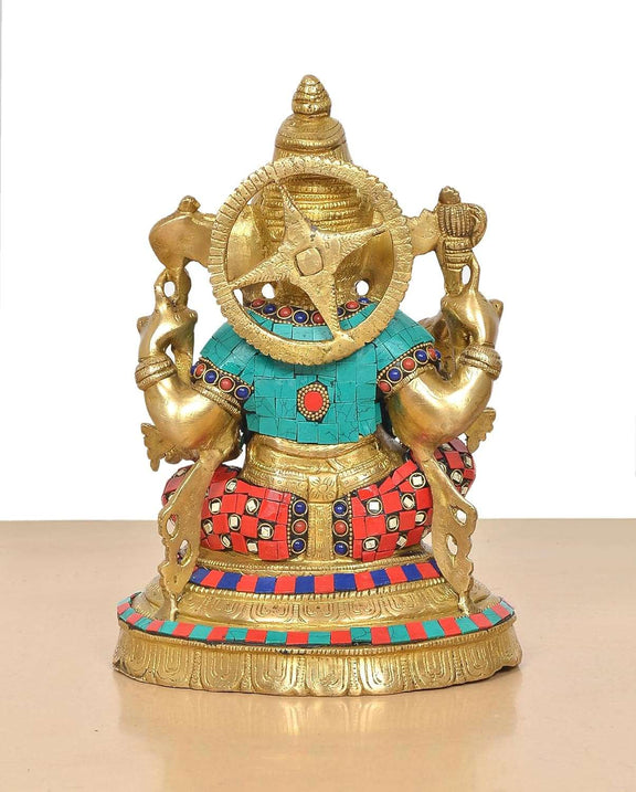 Brass Lord Ganesha Idol (Height 11 Inch)