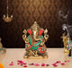 Brass Handcrafted Ganesh Murti Showpiece (Height 6 Inch)
