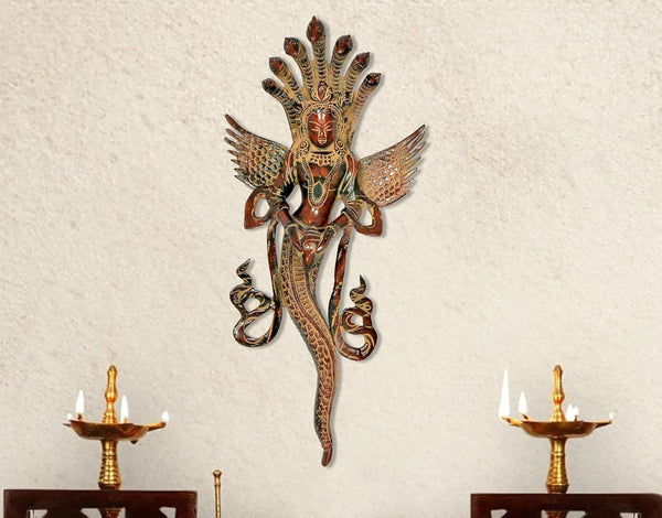 Brass Naga Kanya Statue Brass Idol Statues for Home Decor and Ofice (Height: 14 inch) Mandir Setting
