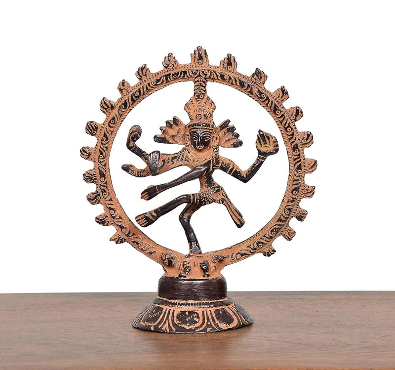 Brass Natraj Lord Shiva Dancing Natraj sculpture (Height: 5 inch)