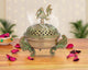 AONA Brass Loban Dhoop Dani with Peacock Showpiece