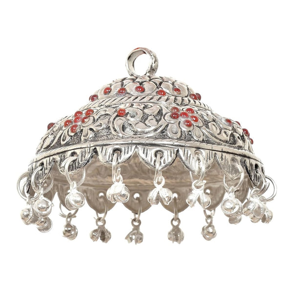 Metal Silver Carved Chattar (Height : 2.5 Inch) Mandir Setting