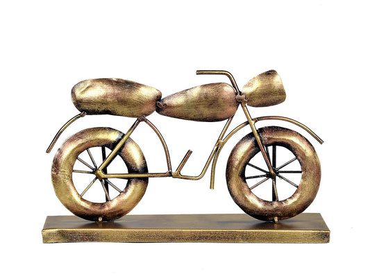 Iron Bike Decorative Showpiece Statue (Height 8 Inches)