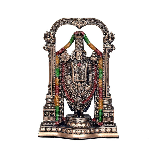 Polyresin TIRUPATI Balaji Sculpture (Height 3 inches) Entryway Setting