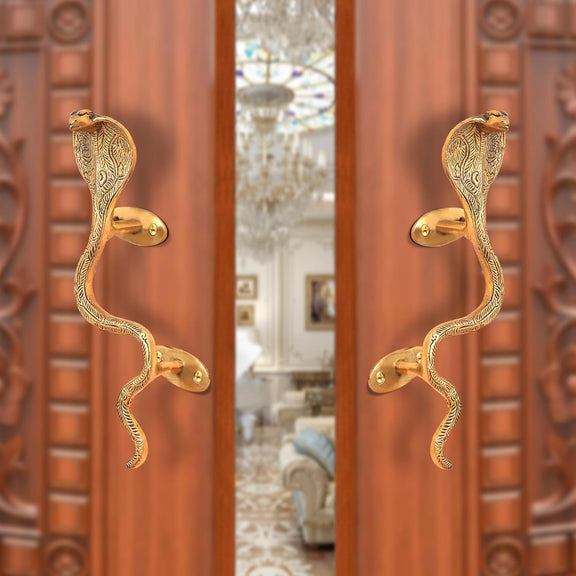 AONA Brass Snake Design Door Handle (Pack of 1)