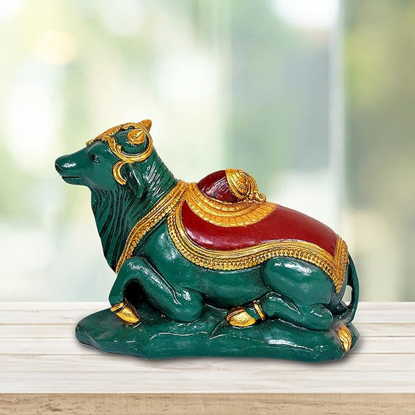 Polyresin Shiva Vechle Nandi, Height : 9 inches Mandir Setting