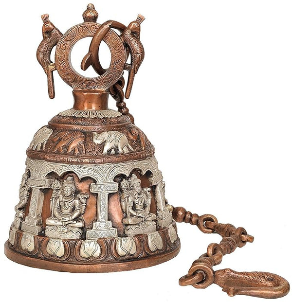 Lord Shiva Brass Hanging Craving Bell Study Setting
