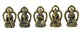 Brass Buddha (5 Mudra) Idols (Height: 13.5 cm) Pack of 5