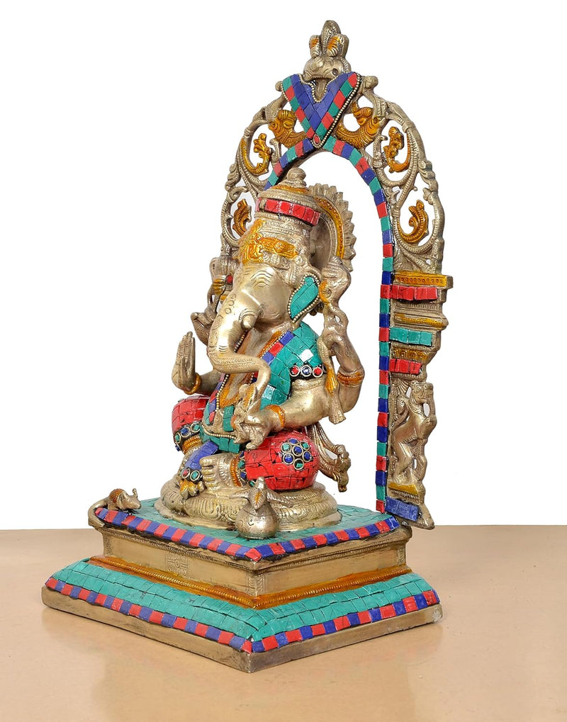 Brass Big Ganesha Statue (Height 16 Inch)
