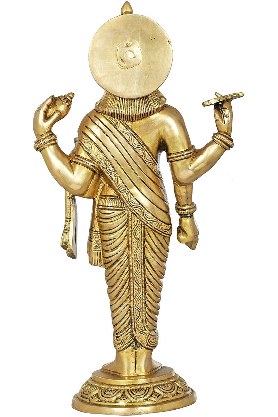Brass Dhanvantari - The Physician of Gods- Height 15 inches Craft Detail