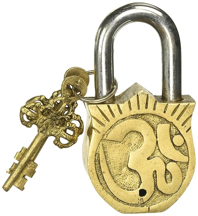 Vastu Antique Gold Lock Goddess Lakshmi | Home Decor Craft Detail