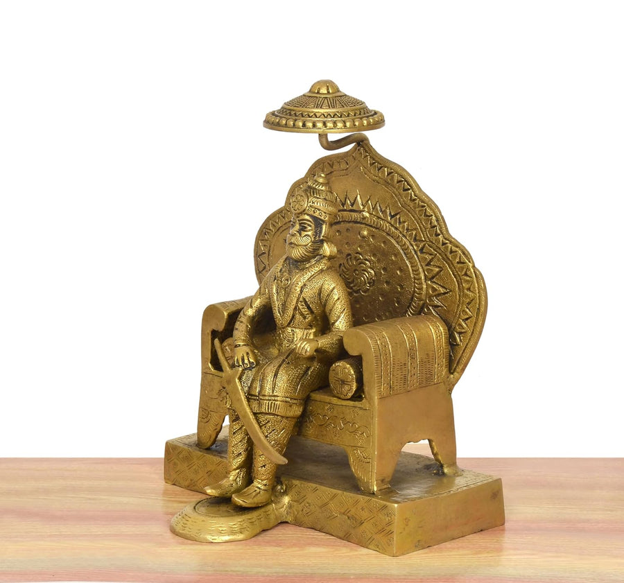 Brass Maharaja Agrasen Idol (Height: 11 Inch) Craft Detail