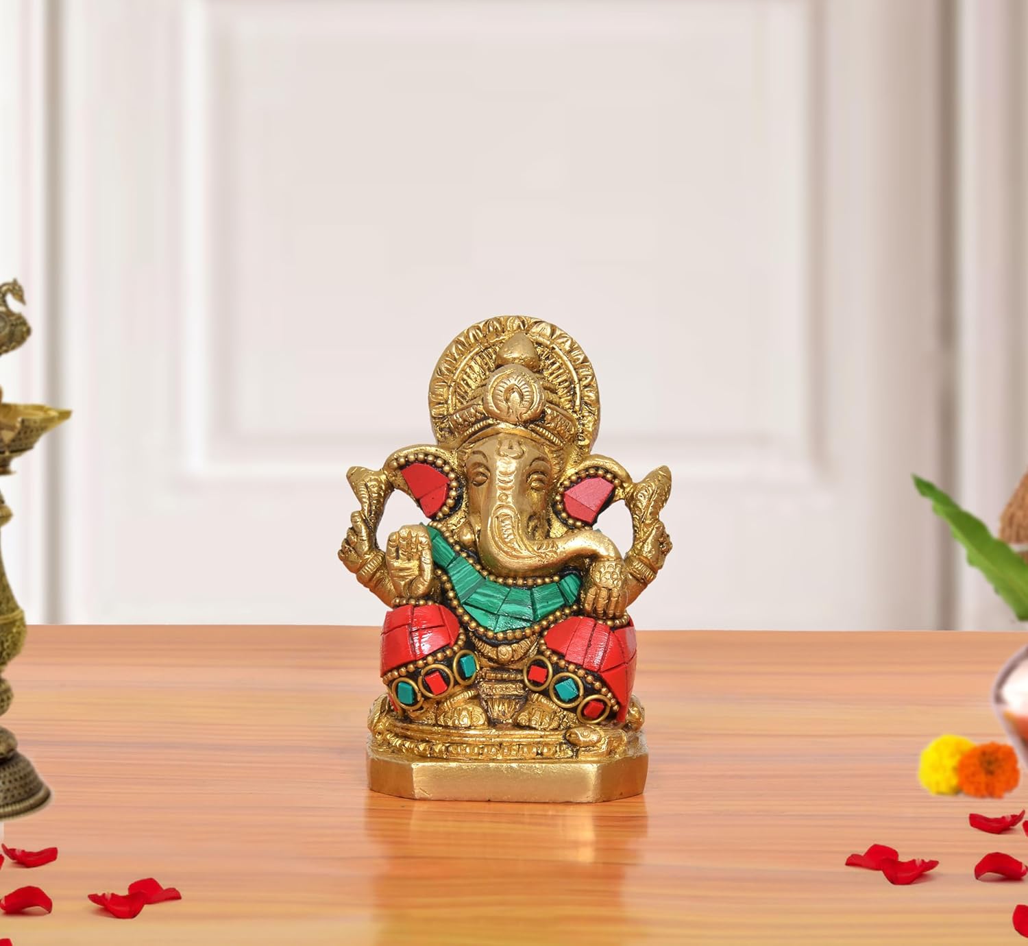 AONA Brass Ganpati Bappa Murti
