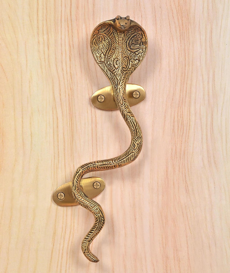 Brass Snake Design Door Handle (Pack of 1) (Height : 8.5 inch)