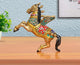 AONA Brass Winged Flying Horse Statue with Uplifted Legs