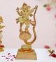 Brass Lord Ganesha Dancing on Shesha Naag (Height 26 Inch)