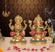 Brass Lakshmi Ganesh Statue (Height 6 Inch)