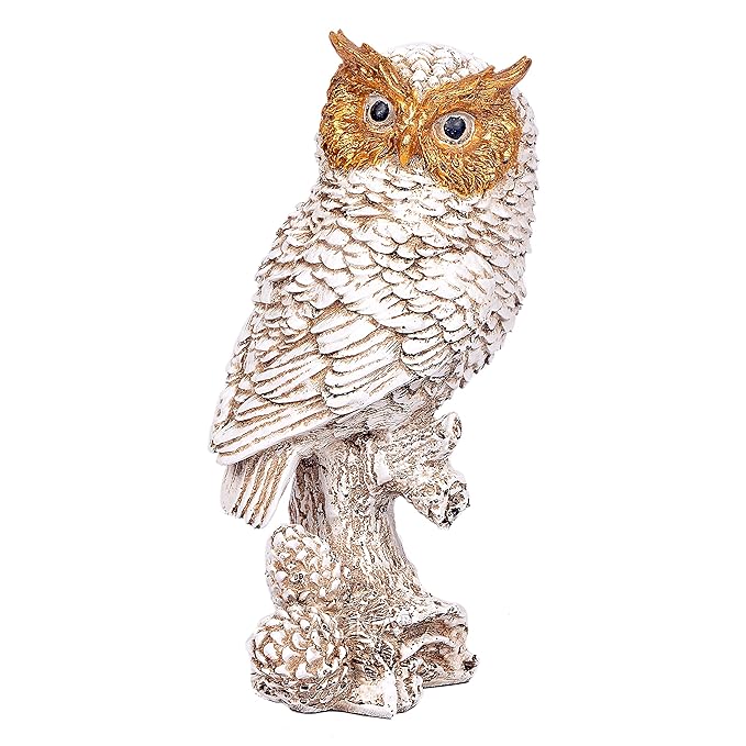 Polyresin Owl for Home Decor (Height 8.5 Inch)