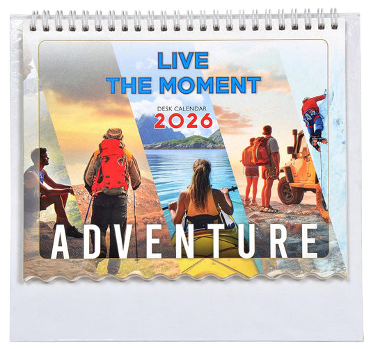 Table Calendar 2026 Live The Moment Adventure |12 Months| (Size 8.5 x 9 Inch)