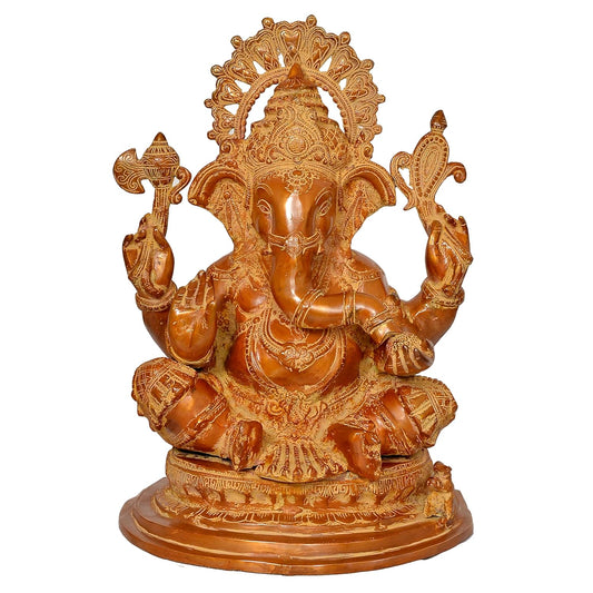 Brass Big Ganesha Statue (Height 19 Inch)