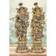 Brass Radha Krishna Murti with eye work (Height : 29 inches)