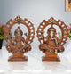 Brass Handcrafted Goddess Lakshmi and Lord Ganesha Idol (Height 7.5 Inch)
