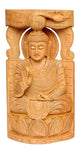 Wooden Buddha - Hand Carved Craft Figurine (Height: 12 inches)