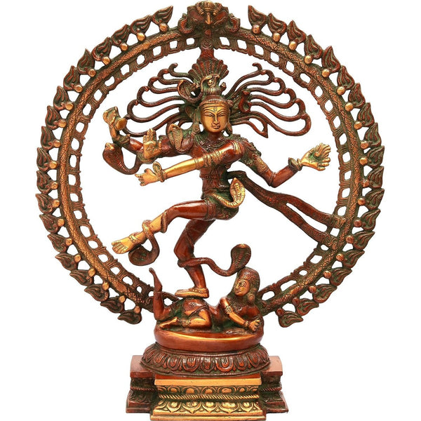 Brass Nataraja | (Height 53.34 cm) Mandir Setting