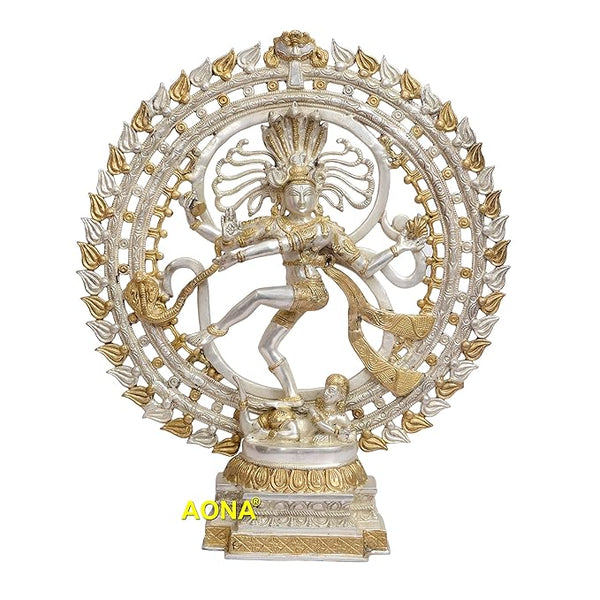 Om Nataraja Brass Statue Width 20 Inches Height 24 Inches Mandir Setting