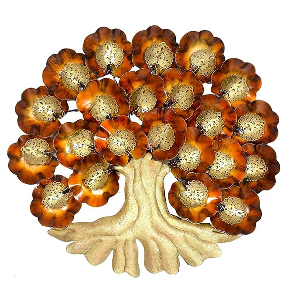Iron Beautiful Tree Wall Hanging with LED Light (Height: 19 Inches) Study Setting