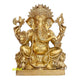 Brass Exquisite Large Lord Ganesha Sitting (Height: 31 Inches)