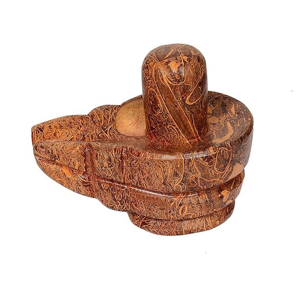 Habur Stone Lord Shiva Idol, 4.5 x 5 x 3.5 Inch, Multicolour, 1 Piece Mandir Setting