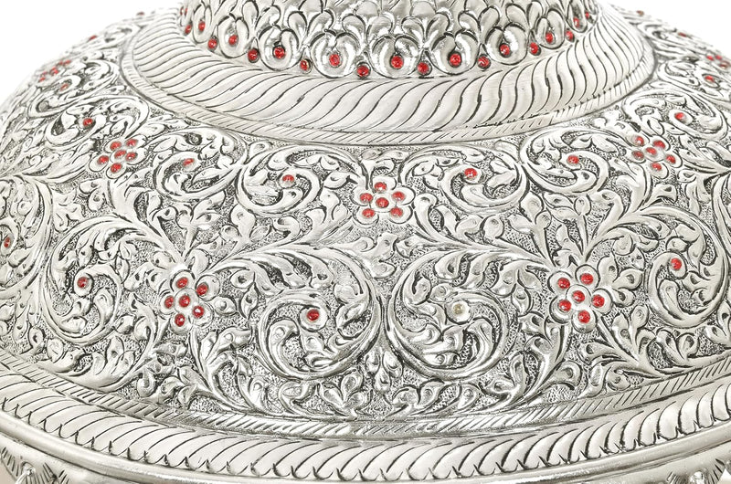 Metal Silver Carved Chattar (Height : 6 Inch)