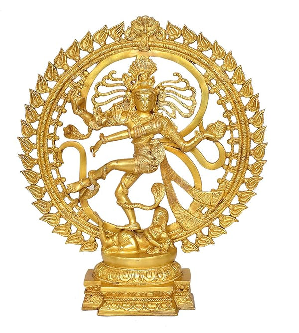 Brass Natraj Lord Shiva Dancing Natraj Brassl Idol Statues Height: 20 inch Entryway Setting