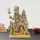 AONA Brass Handcrafted Shankar Bhagwan Family Statue Mahadev, Parvati, Ganesha, Kartikeya & Nandi Murti for Pooja & Home Decor