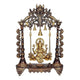 Brass Ganesha on a Swing (Height 26 Inches) Brown