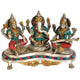 Brass Ganesh Lakshmi Saraswati Idol  (Height 6.2")