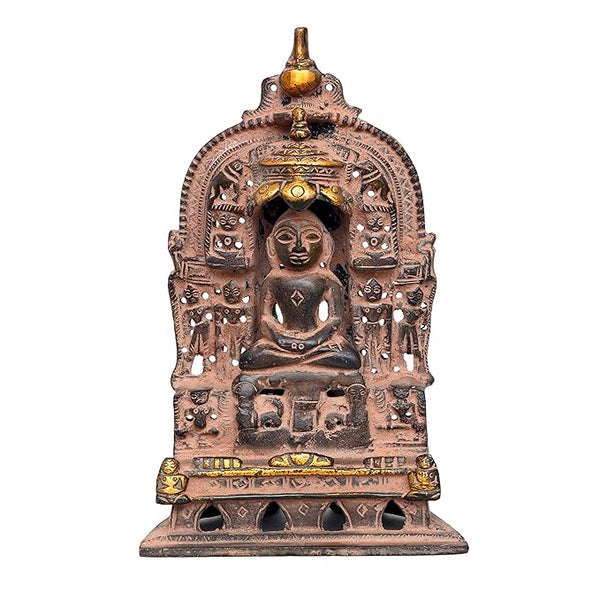 Brass Siting Chaubisi Mahaveer ji Statue Jain Idol Height 8 inches Mandir Setting