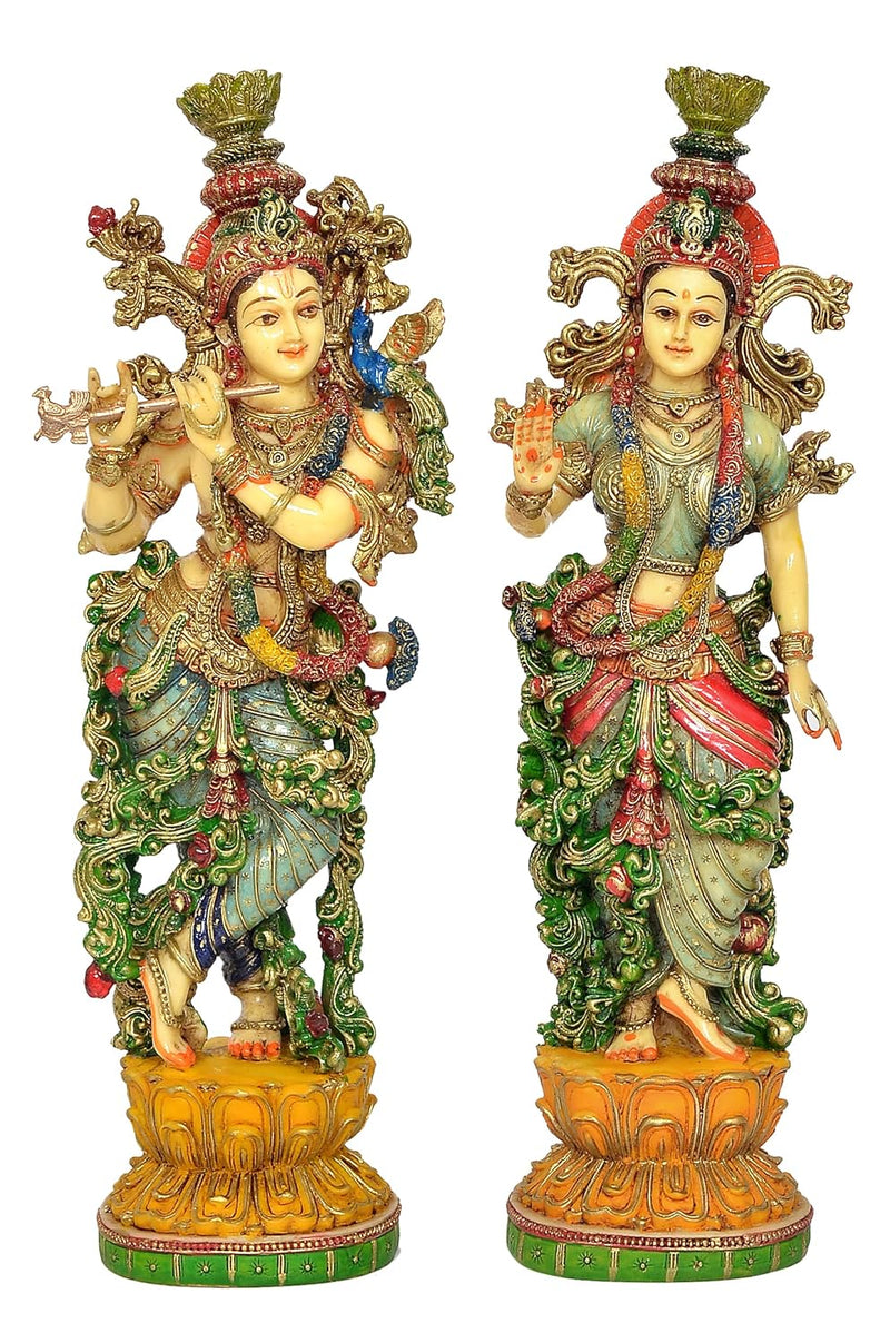 Resin Radha Krishna Idol (Height 14.5 Inch)
